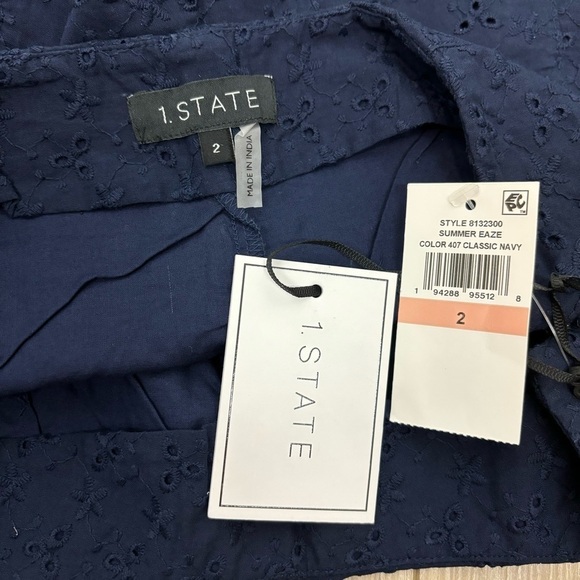 1. State Eyelet Ruffled Casual Shorts Size 2 - Picture 4 of 8